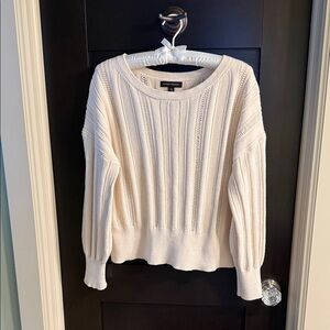 Banana Republic Cream Cable Knit Sweater